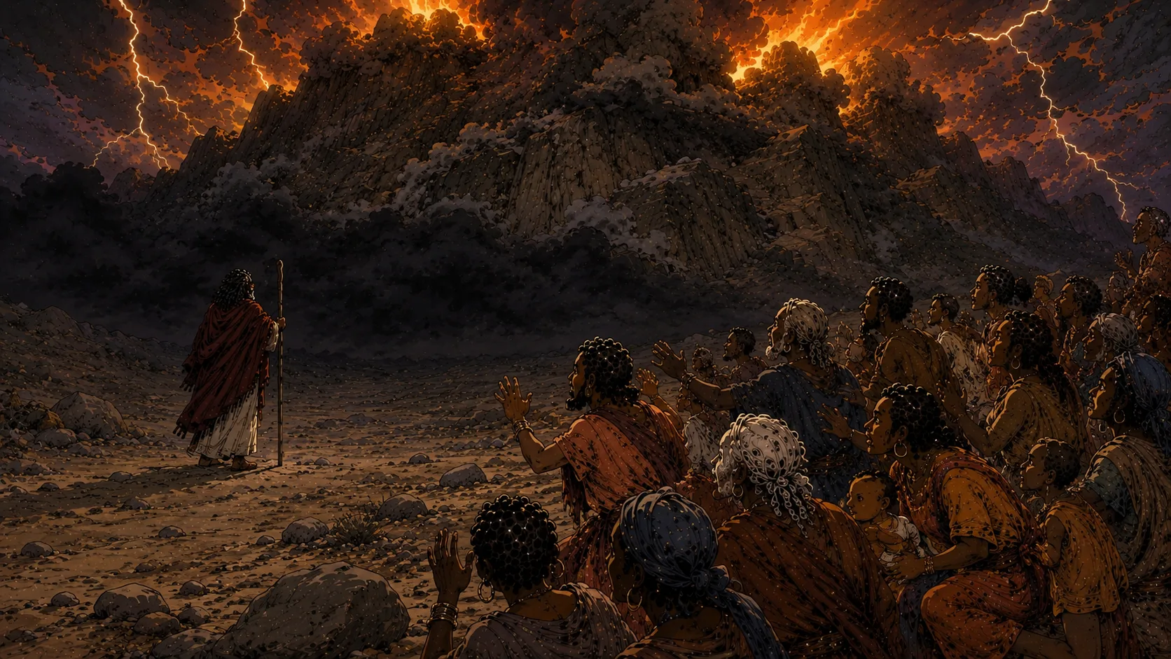 The People Stand Far Off, Moses Draws Near the Thick Darkness — Exodus 20:18–21